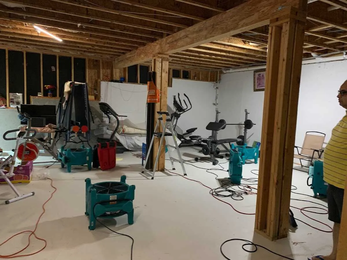 Basement drying equipment setup for Odor Removal & Deodorization in Marquette